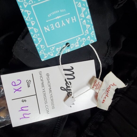 Hayden sz 2xl black paperbag pants NWT - Picture 2 of 5